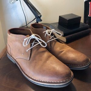 Men’s Steve Madden Harkens in Cognac Leather.